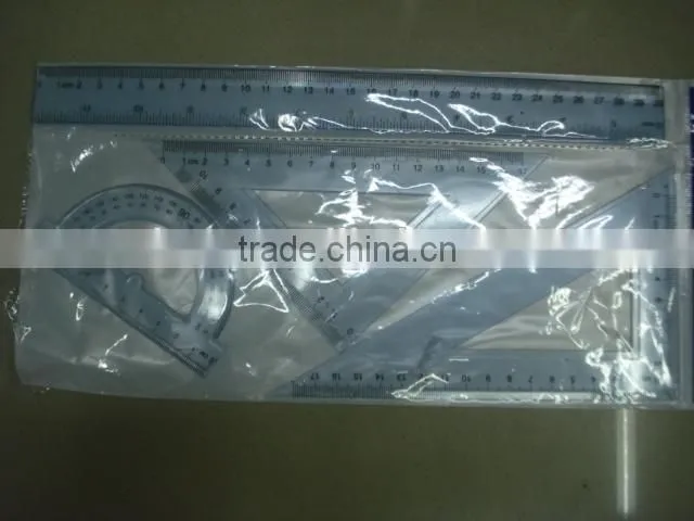 plastic ruler set with bag packing