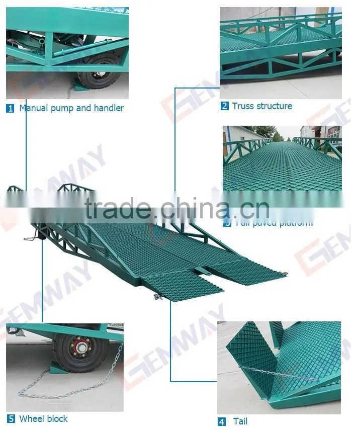6ton 2016 Hot sale mobile used loading hydraulic dock ramp