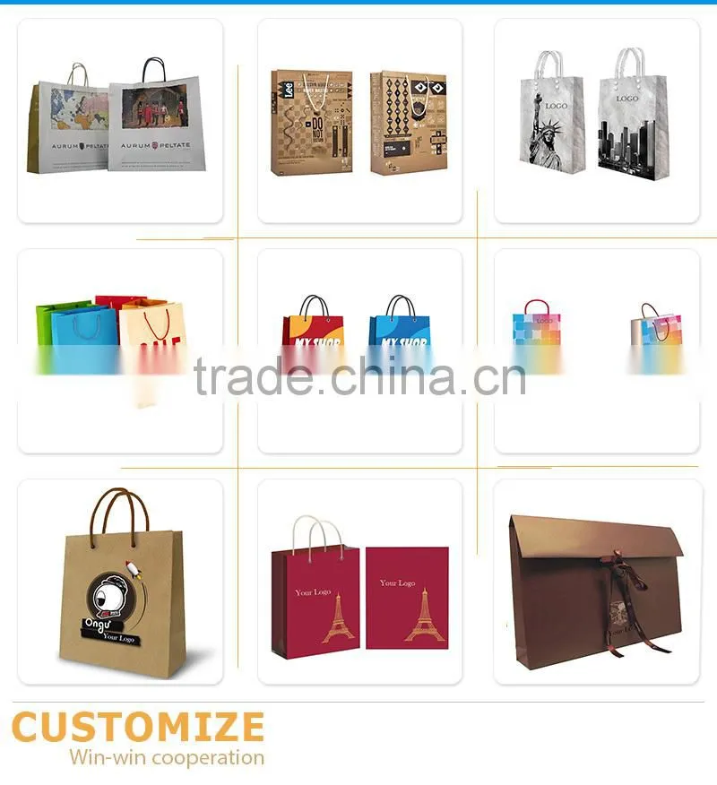 promotional gift shopping paper bag logo