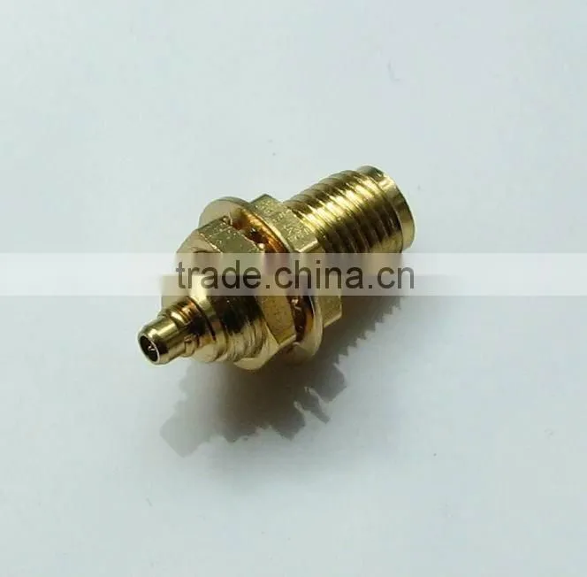 Right angle SMA connector jack for pcb through-hole and cable crimping (antenna use)