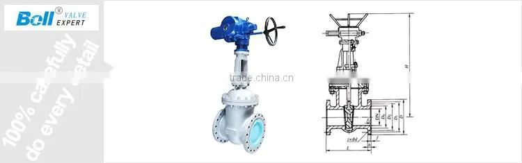 electric actuated stainless steel forged gate valve