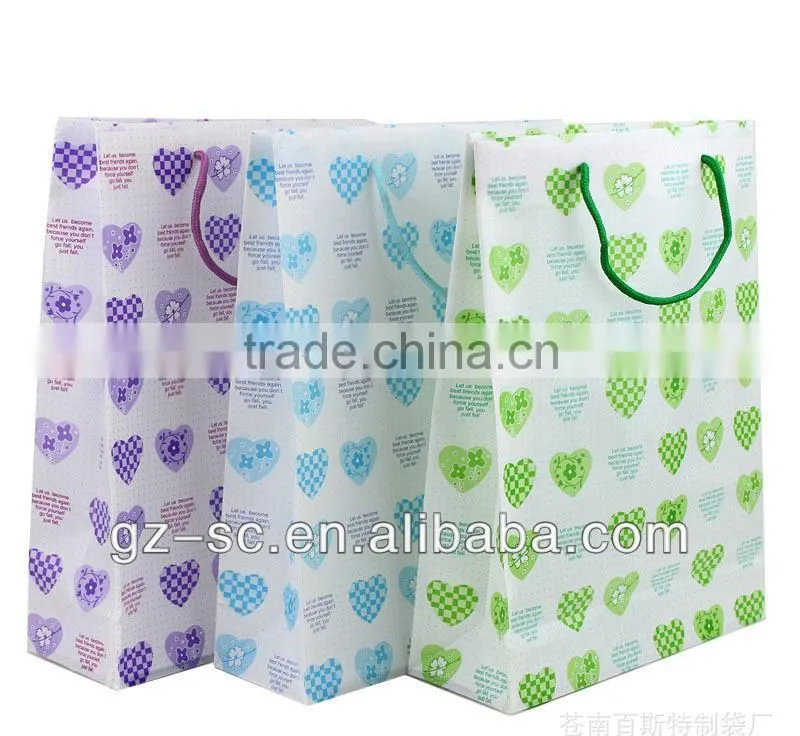 Plastic Bag With Printed Logo and Handle SC02002