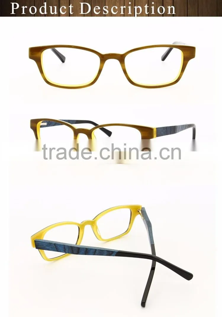 G2888B-C1445 Wood Optical frame.Bamboo optical frames bamboo glass tile