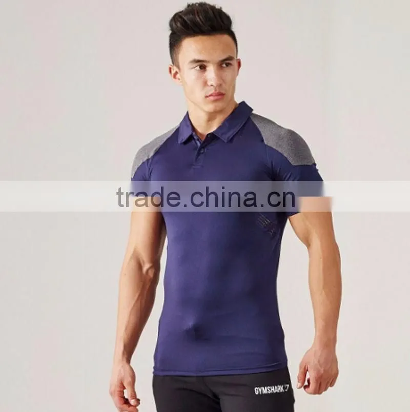 Wholesale dri fit seamless sport t shirt athletic wear silm fit t shirt