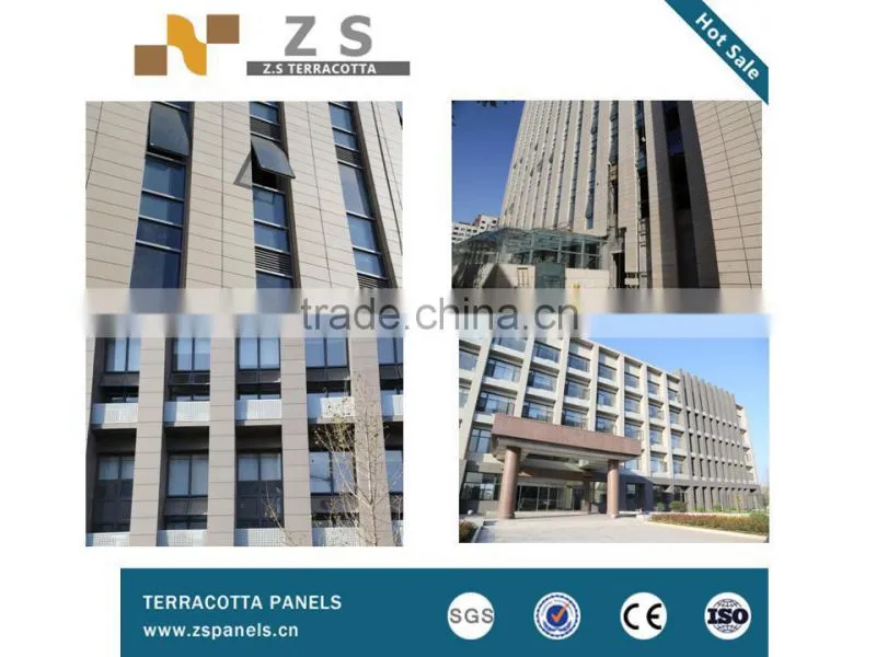 Light weight terracotta panel with hollow structure Terracotta natural clay wall panel for exteiror and interior decoration