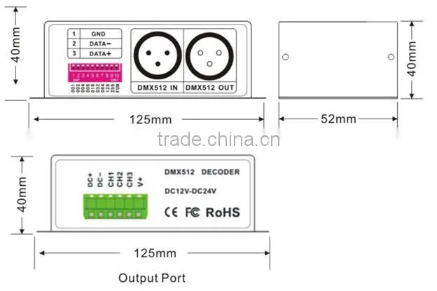 Ledcolourlight factory wholesale DMX 24CH LED decoder PWM decoder