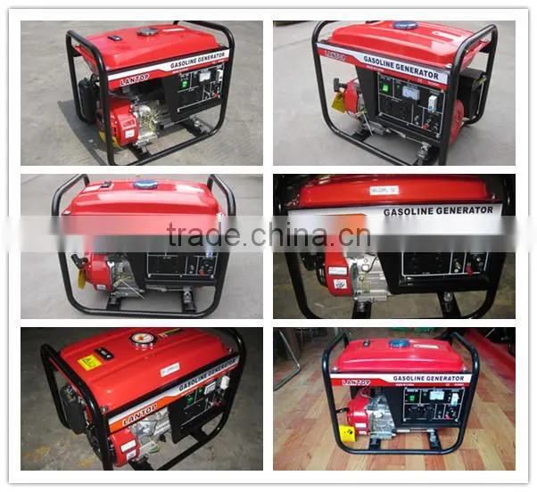 high quality brush stable power 6.5kw gasoline generator with 4 stroke engine