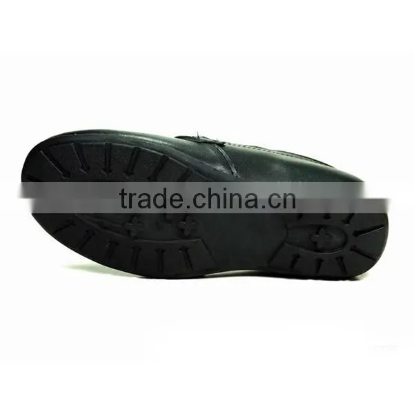 Classic Leather No Heel Flat Black Dress Shoes for Girls