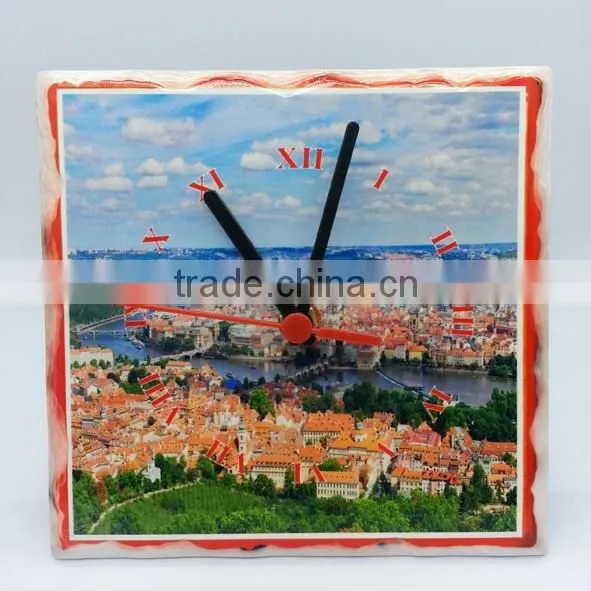 Wholesale costom printing logo on wood decorative wall clock