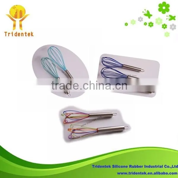 Colorful FDA/LFGB Standard High Quality Multifunctional Silicone Egg Whisk