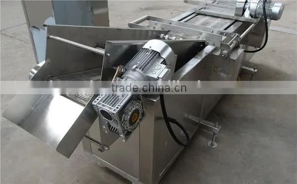 Fully automatic meat shape, batter and bread coated, frying shrimp and Squid Rings processing line