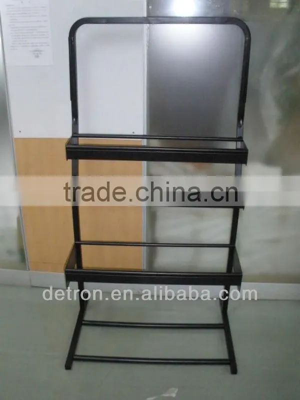 Cosmetic glass shelf display stand