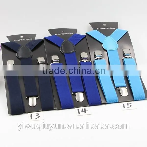 Wholesale Children Braces Boys Y-back Adjustable Suspender Girls Clip-on Kids Suspender Boys Belts Straps 40 Colors 2.5X85CM