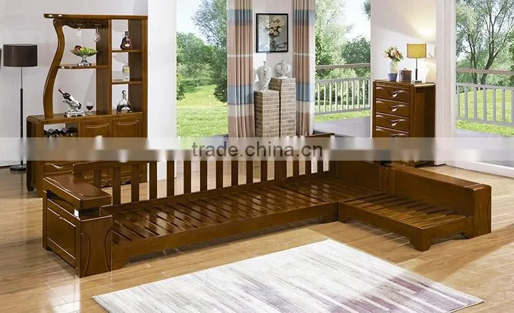 High end living room furniture solid wood sofa frame