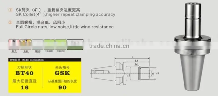 CNC Lathe Machine BT-GSK HIGH SPEED SK COLLET CHUCK Tool Holder