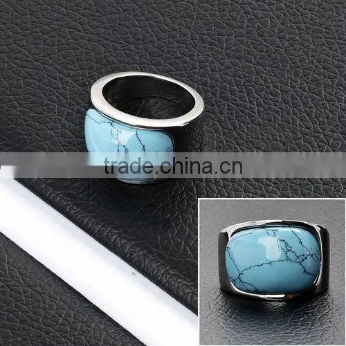 2012Newest Design Stainless Steel Bright White Stone Costume Ring Jewelry(DR10170)