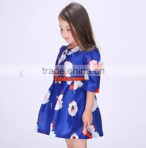 2016 stylish baby girl cheap flower girl dress satin material cheap latest dress designs for flower girls