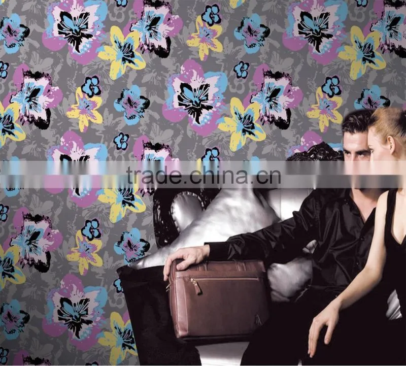 modern pvc decorative wallpaper for coffee shop decor
