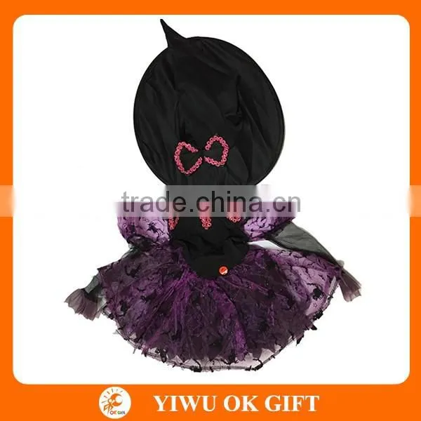 Polyester Witch Lace Cosplay Costume For Kids
