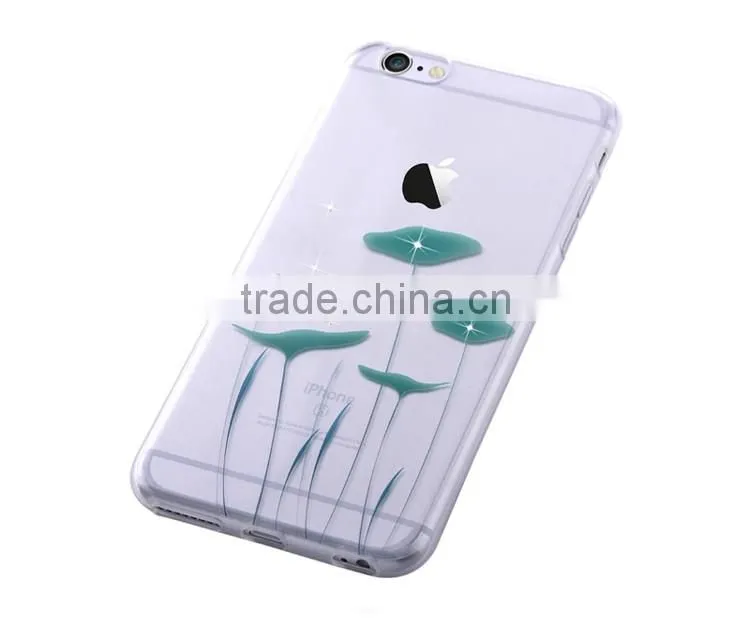 VOUNI High quality flower pattern ultra soft TPU cell phone case for iPhone 6 & 6 plus