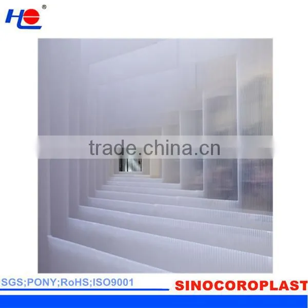 corona treated and moistureproof folding corrugated polypropylene sheet