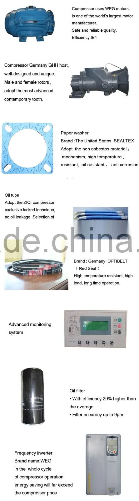 Electric screw air compressor 1 Mpa for sale