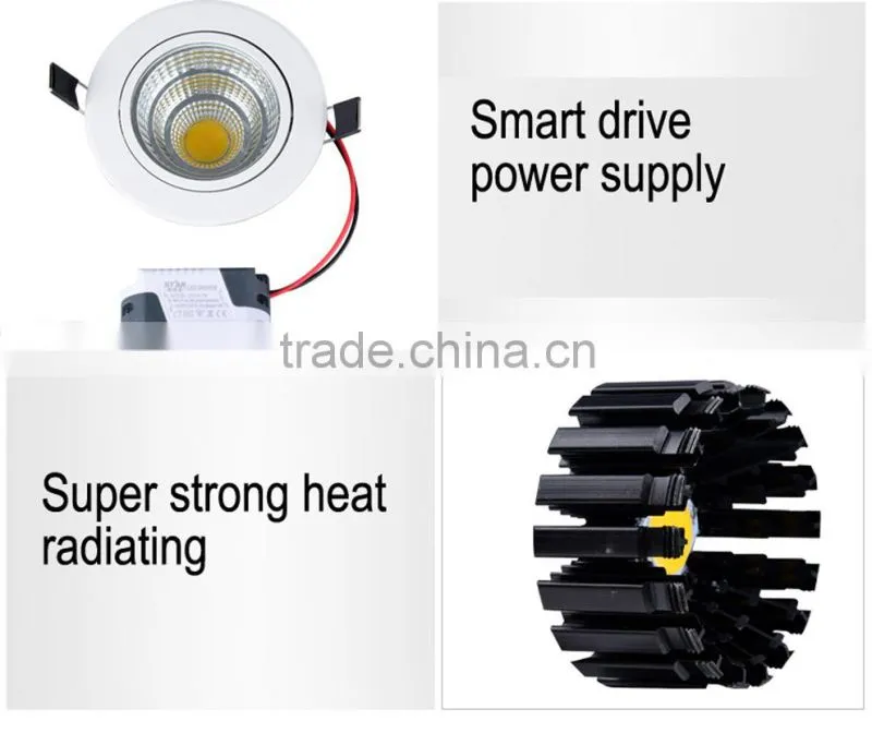 12w 15w Recessed Round Cob saa led downlight