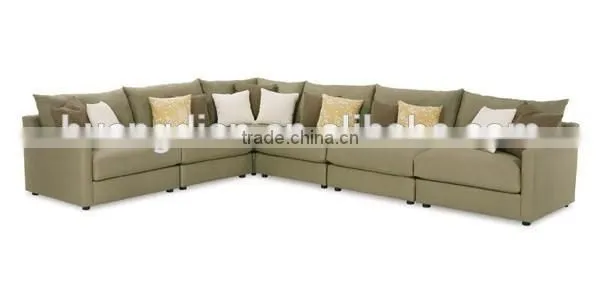 foshan shunde funiture velvet fabric wooden save space corner sectional sofa
