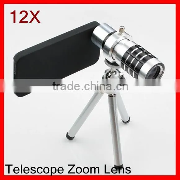 Aluminum optical telescope 12x lens for iphone5