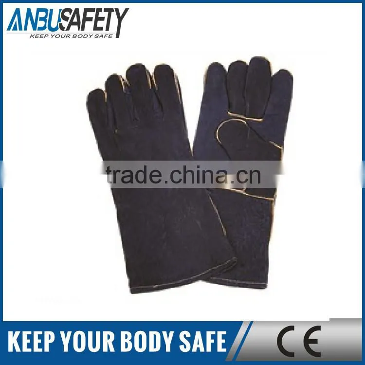 Good prices leather safety working hand gloves with EN 388