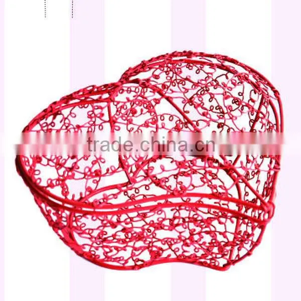 Heart shape with red Color Metal Box,Gift Box,Cookie Box