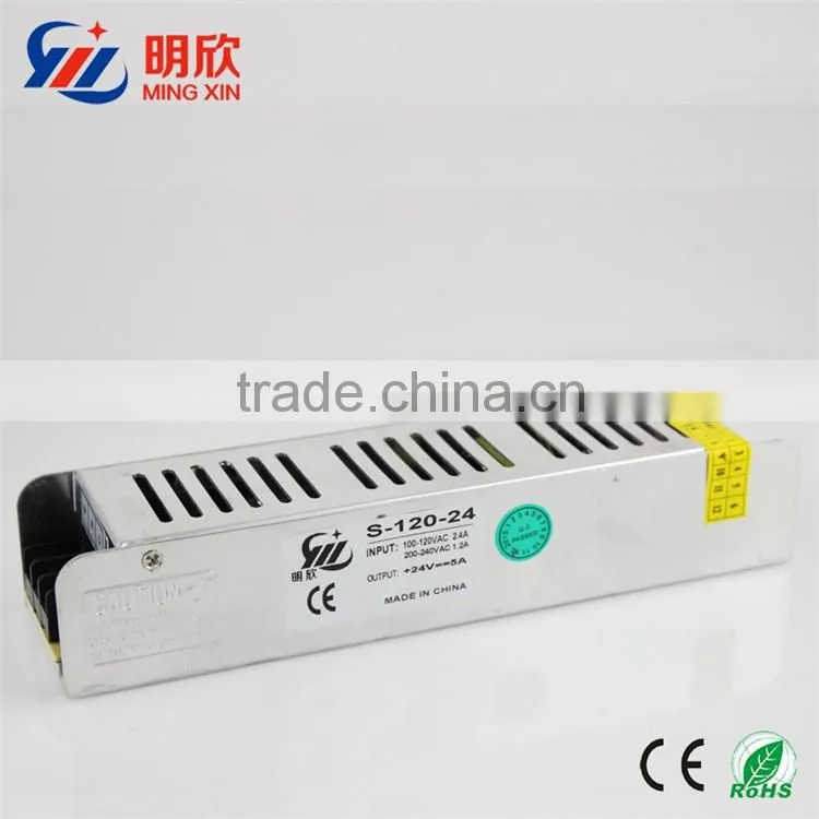 24v dc 120w slim case Power supply 120W