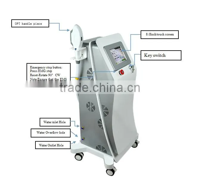 2016 permanent diode laser hair removal machine/pain free laser shr machine