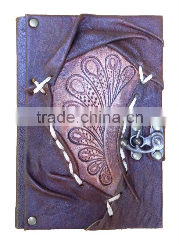 NOTEBOOK - DIARY - SKETCHBOOK- %100 REAL LEATHER-HIGH QUALITY- HANDMADE VARIOUS DESIGNS JOURNAL -2014 DESIGN DIARY - DIFFERENT-