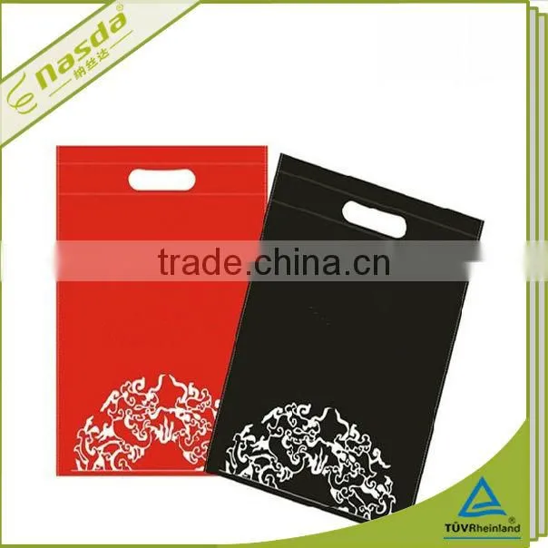 biodegradable silk screen printing ultrasonic hot stemp supermarket shopping non woven T-shirt bag