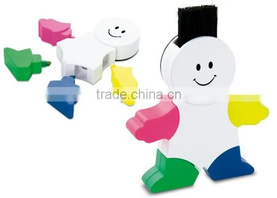 3 in 1 triangle shaped highlighter pen maker/multi colored highlighter pen/office & school supplies