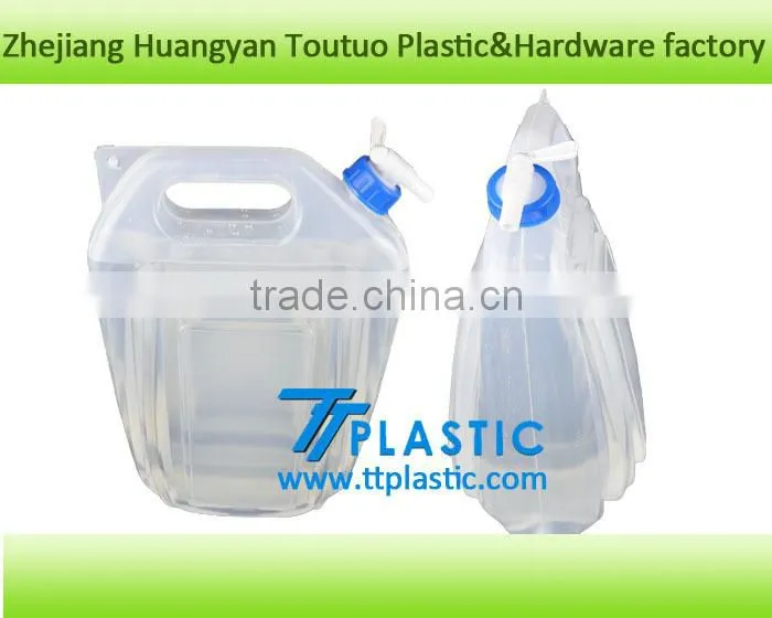 8L watter carrier hot sale the LDPE materail collapsible Clear plastic Camping water carrier drinking water bucket jug Outdoor