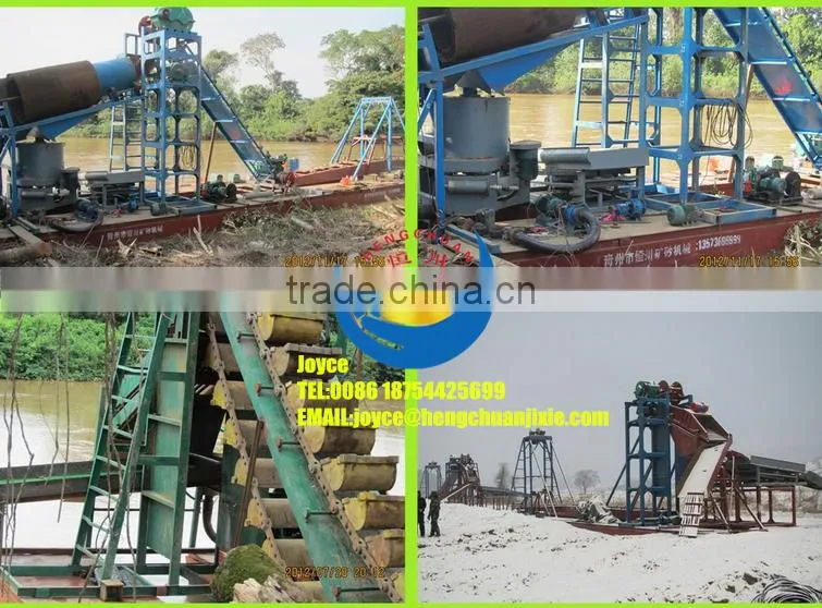 China Price Hot Selling Gold Dredger/Gold Mining Machine/Bucket Chain Gold Dredge