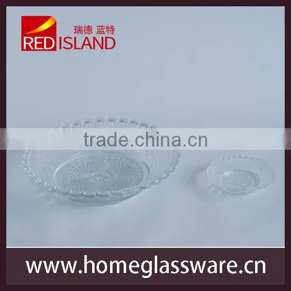2015 New designed cheap wholesale clear glass plates