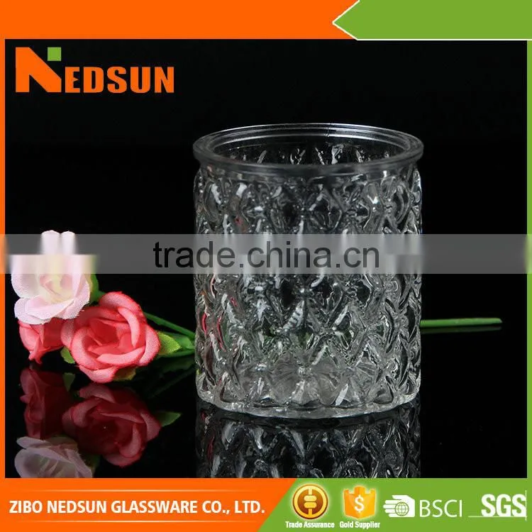 Alibaba manufacturer wholesale Smooth cheap candle glass containers