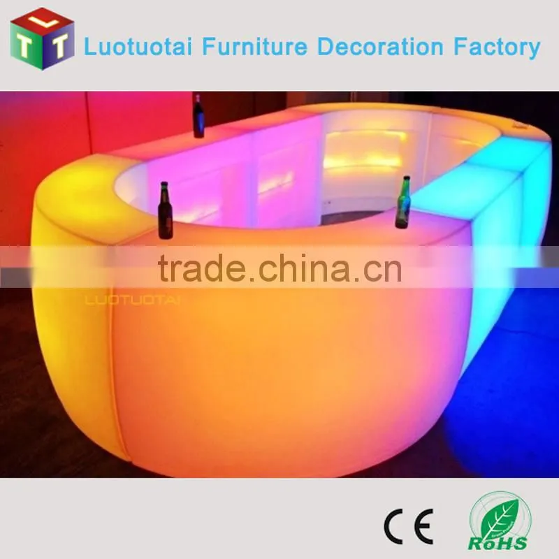 In stocks--2015 Hot sales event nightclub LED Round snake Bar Counter
