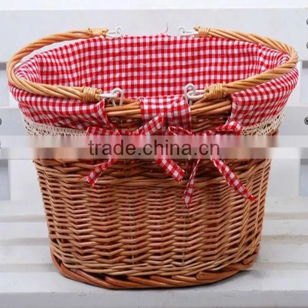 High Quality empty fruit basket with handles