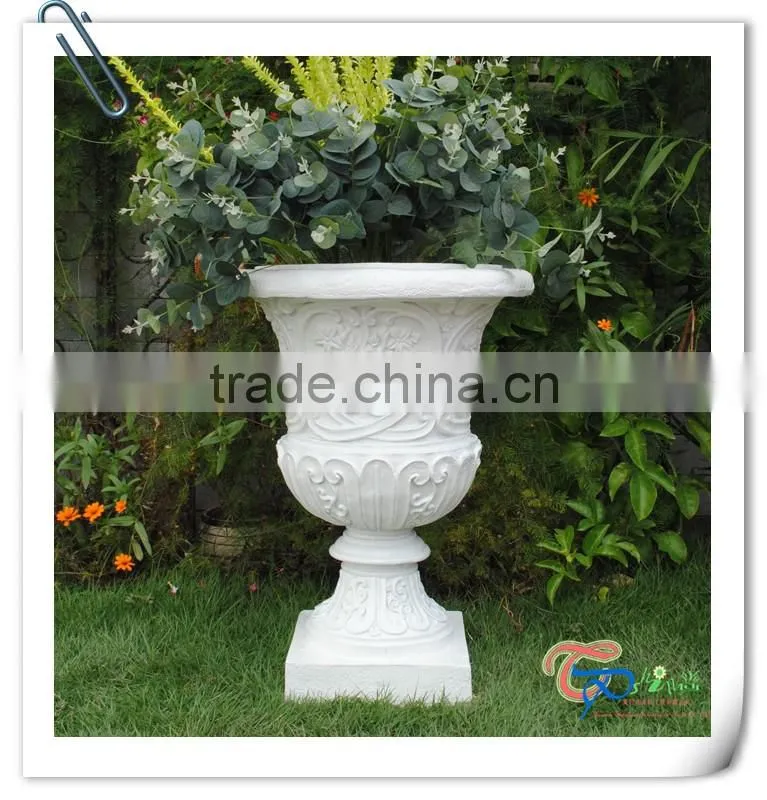 Fiberglass Popular Hot One White Classical Garden Flower Pot Molds