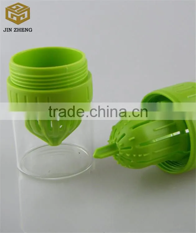 hot sale glass lemon water bottle / Fresh juice drinking cup