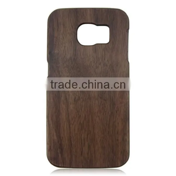 Hot Selling customized walnut wood mobile phone case,100% wooden case for Samsung S6