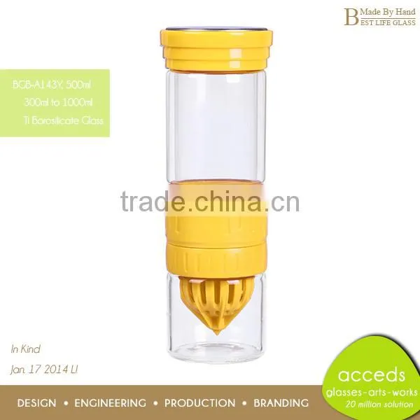 Wholesale Custom Glass Fruit Lemon Juice Bottle