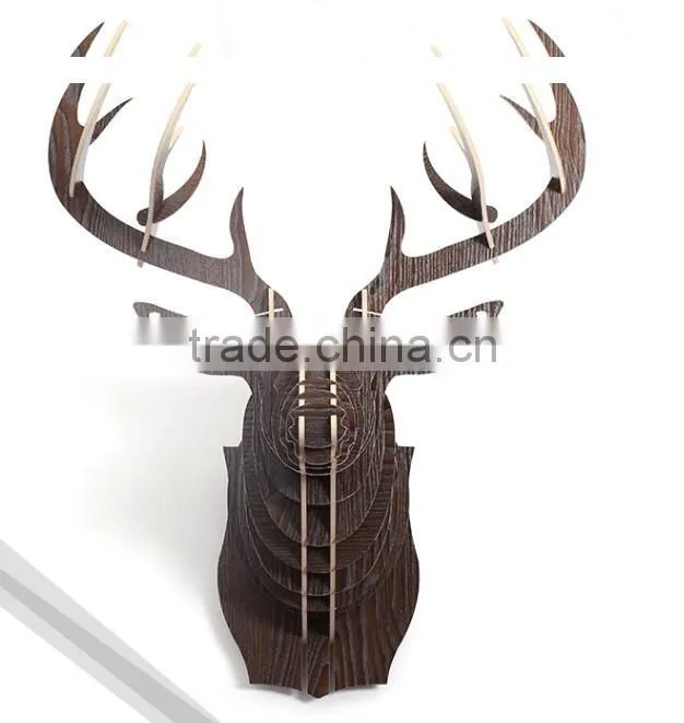 Cute modern style DIY small deer head christmas animal wall hanging decorations expand furniture