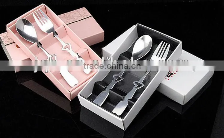 high quality christmas gift stainless steel spoon and fork set