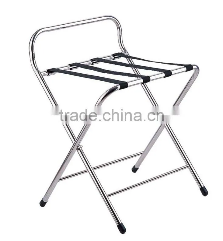 stainless steel folding luggage rack for hotel room