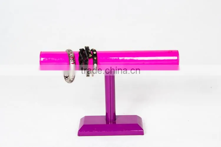 zhejiang manufacturer Fashion t shape wood jewelry display for bracelet